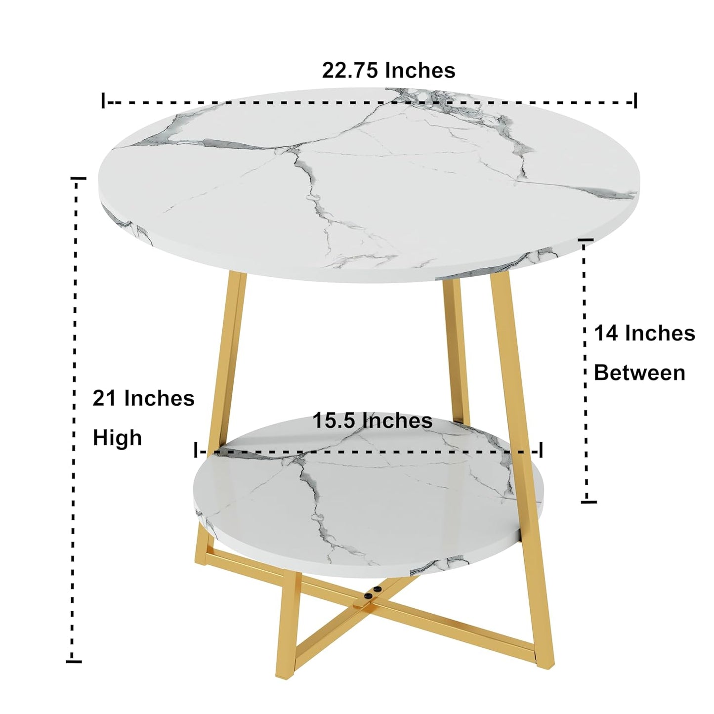 2-Tier Round Side Table