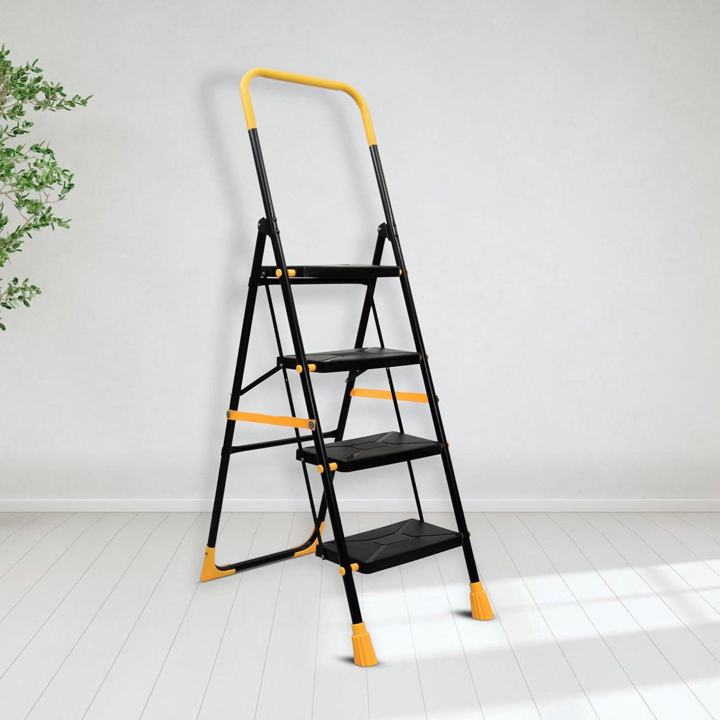4 Step Yellow Home Ladder