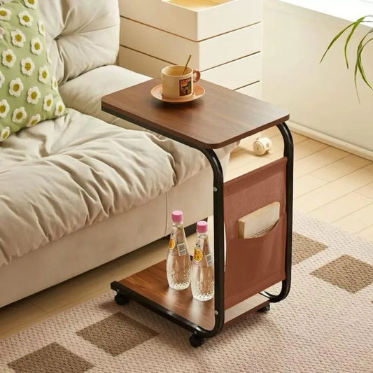 Rolling Bedside Side Table