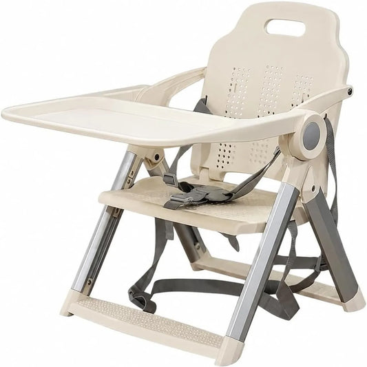 Portable Kids Dining Chair With Metal Frame and Safety belt