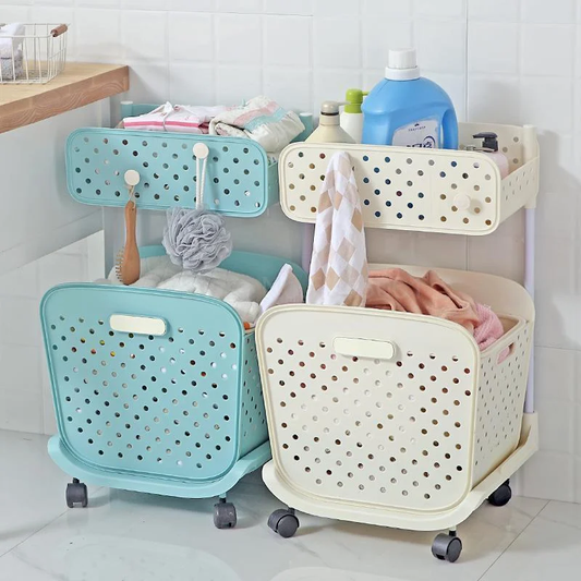 Laundry Storage Cart with Wheels