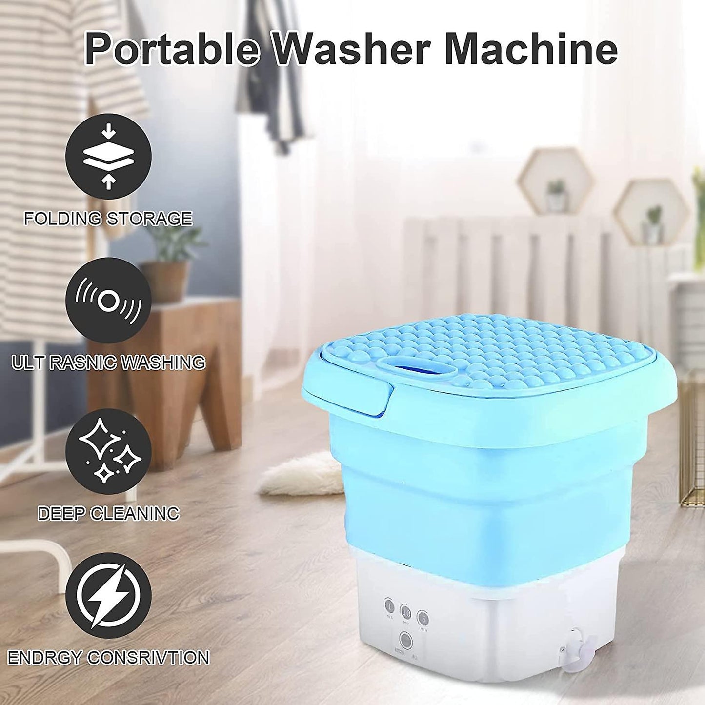 غسالة ملابس قابلة للطي