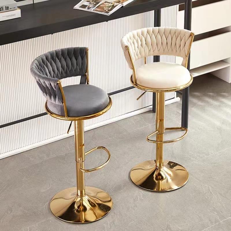 Luxury Velvet Tufted Adjustable Stool