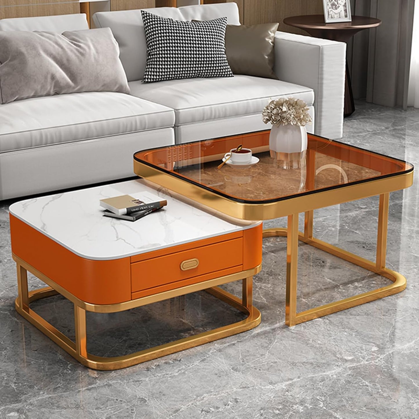 Modern Nesting Coffee Table Set