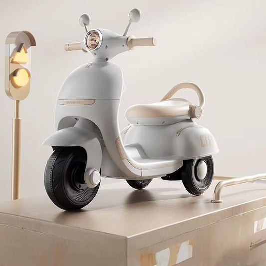 Kids Electric Ride-On Scooter (Vespa-Style)
