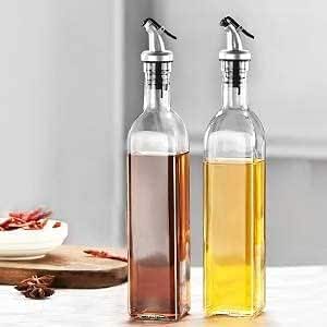 زجاجات توزيع الزيت والخل للمطبخ – بتصميم أنيق وغطاء مانع للتسرب.
