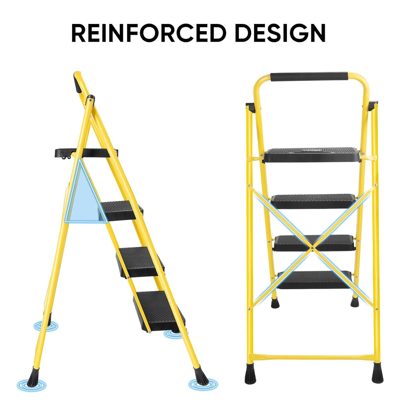 4 Step Yellow Home Ladder