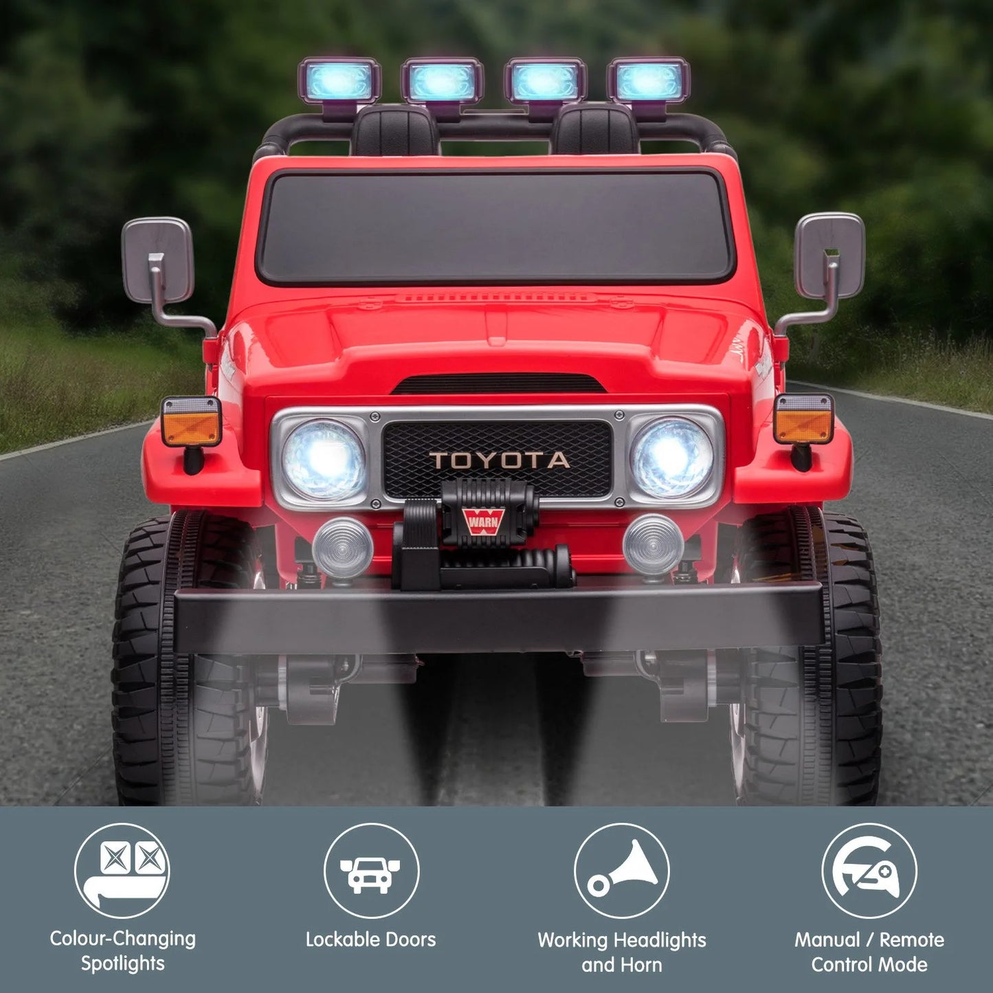 Toyota Land Cruiser 2-Seater Kids Car