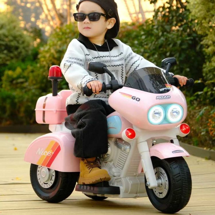 Kids Electric Ride-On Police Bike