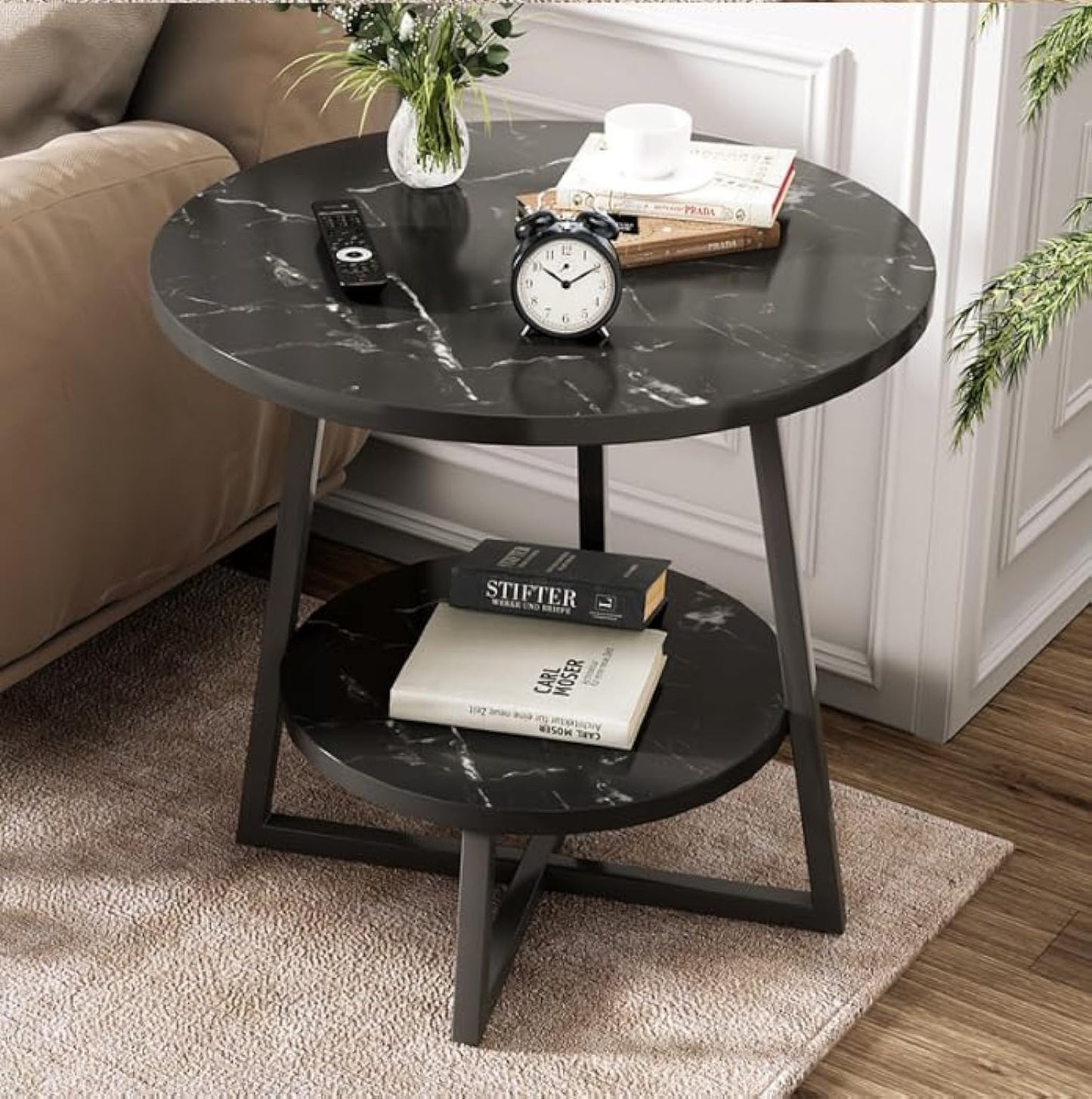 2-Tier Round Side Table
