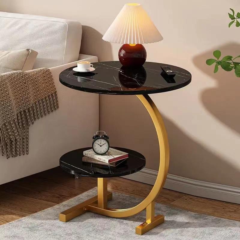 C-shaped bedside table