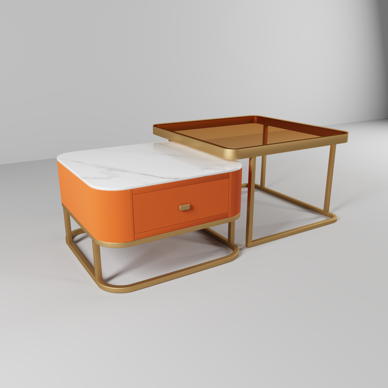 Modern Nesting Coffee Table Set