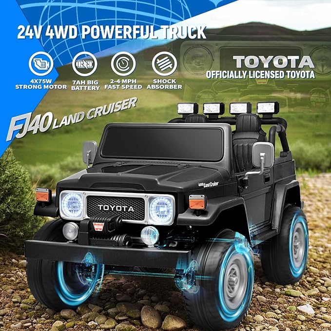 Toyota Land Cruiser 2-Seater Kids Car
