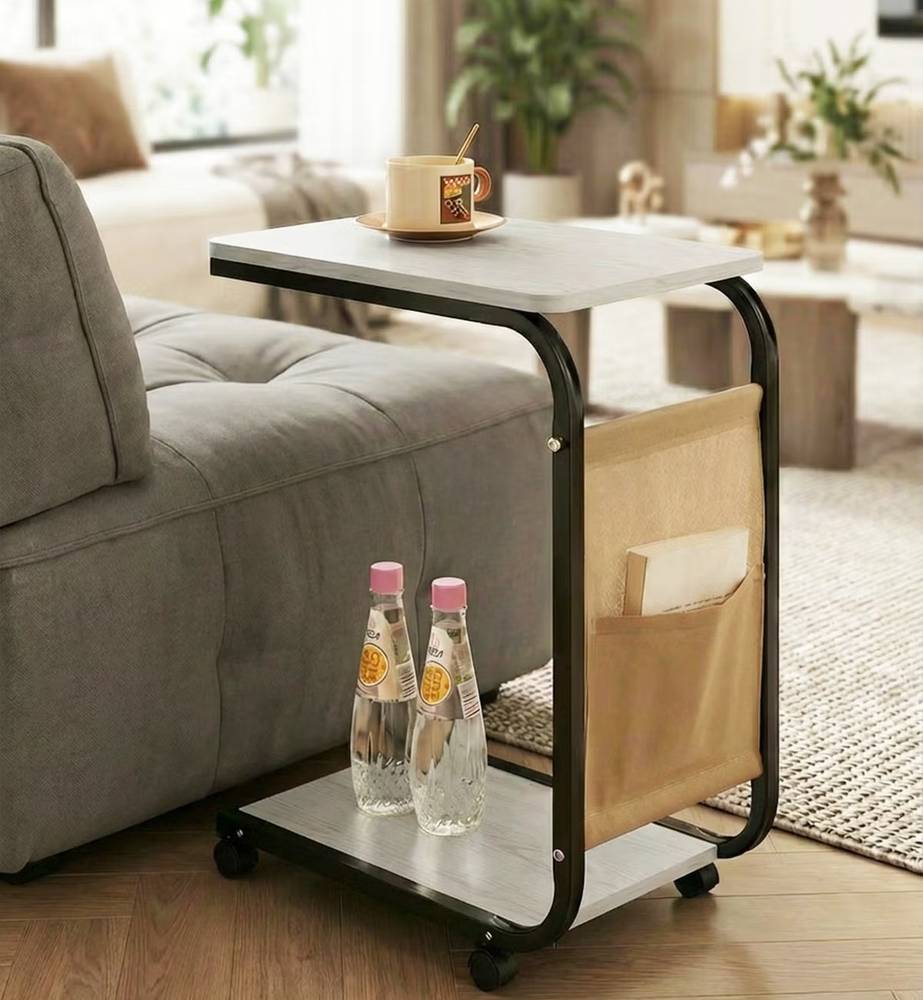 Rolling Bedside Side Table