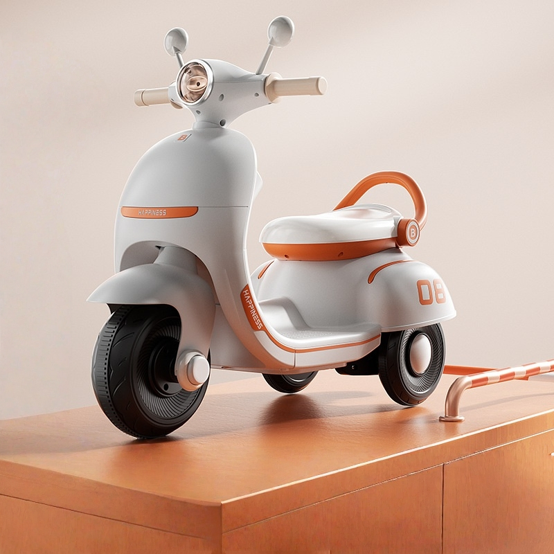 Kids Electric Ride-On Scooter (Vespa-Style)