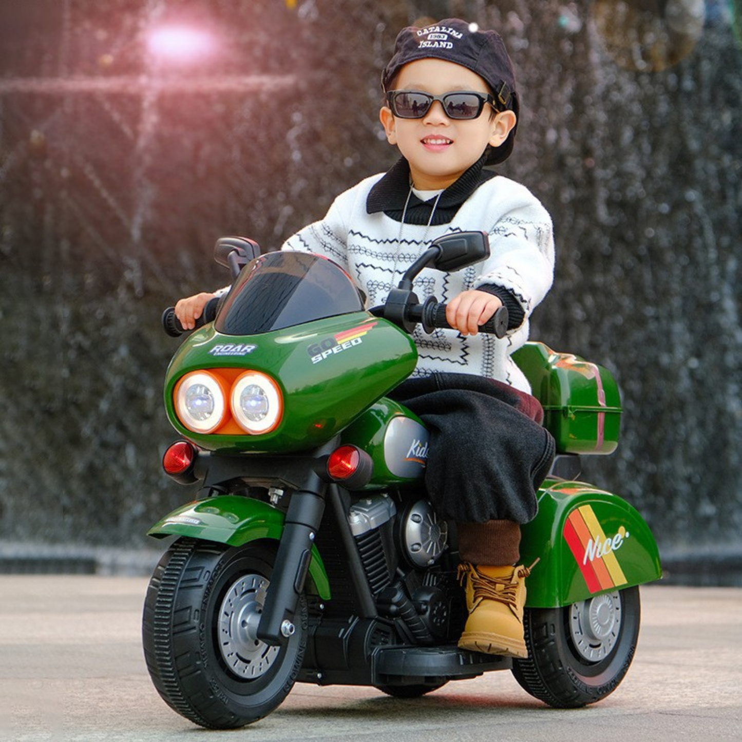 Kids Electric Ride-On Police Bike
