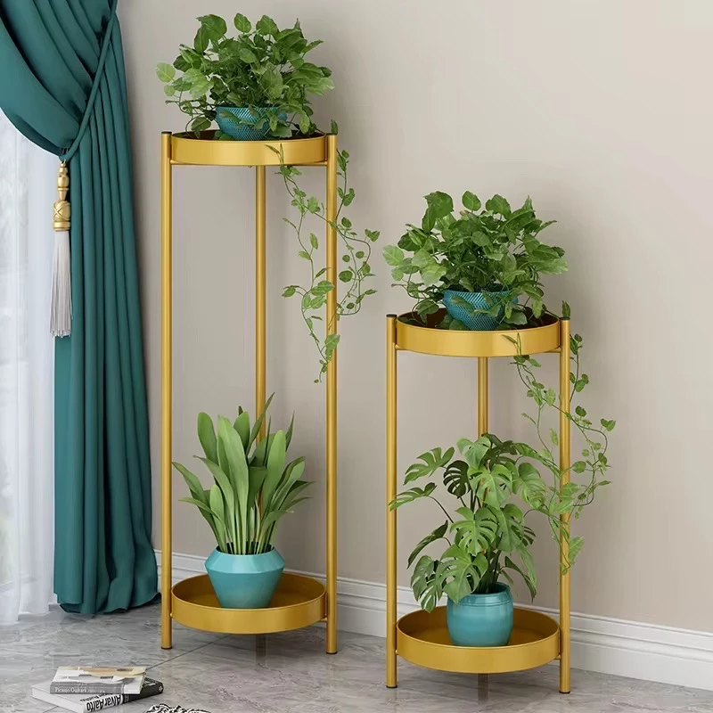 Luxury Gold Planter Stand – Set of 2