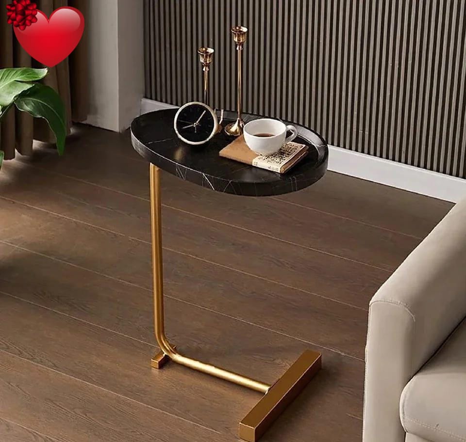 Modern C shaped side table